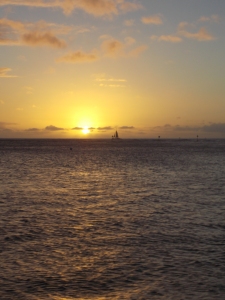 First Sunset on Waikiki